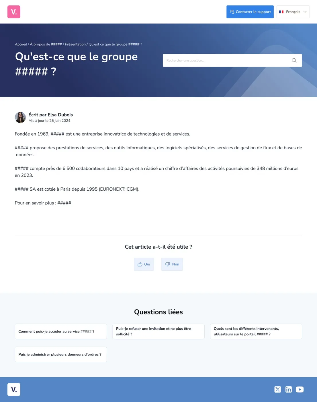 Écran FAQ 3